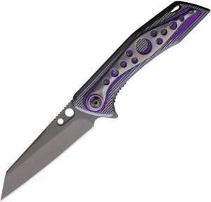 ElitEdge Linerlock A/O Assisted Purple Aluminum Folding Knife