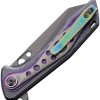 ElitEdge Linerlock A/O Assisted Purple Aluminum Folding Knife