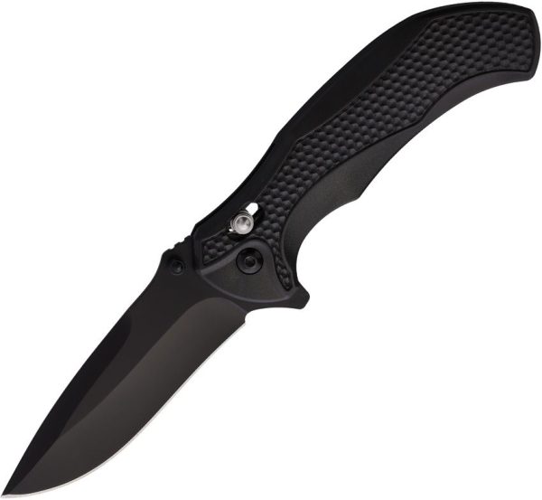 ElitEdge Crossbar Lock A/O Black ABS Drop Point Knife