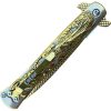 ElitEdge Stiletto Linerlock A/O Gold Titanium Spear Point