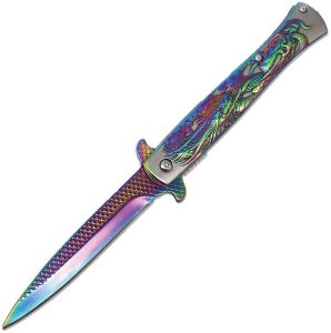 ElitEdge Stiletto Linerlock A/O Spectrum Titanium Spear Point