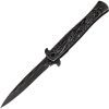 ElitEdge Stiletto Linerlock A/O Black Stonewash Spear Point