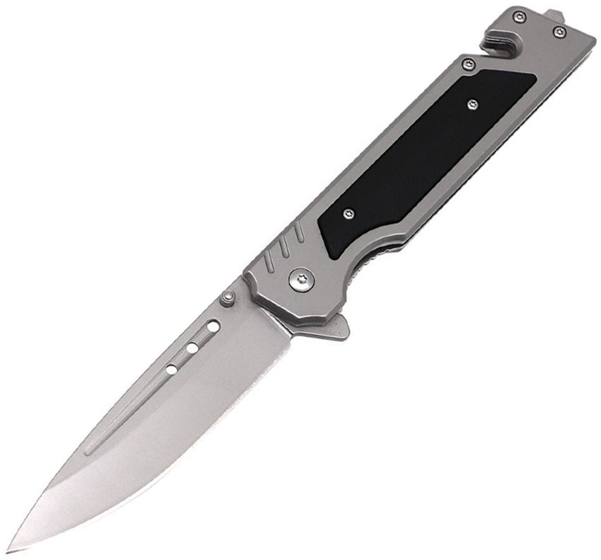 ElitEdge Assisted Opening Folding Knife Gray G10 Linerlock 4in Blade