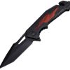 ElitEdge Rescue Linerlock Assisted Opening Folding Knife 3.5" Black