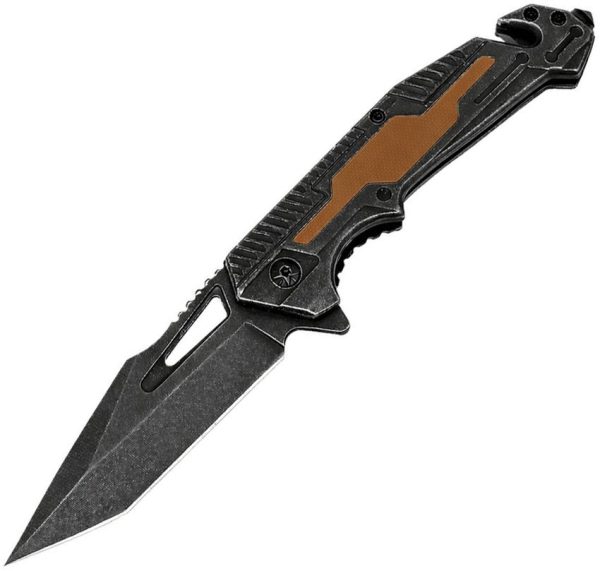 ElitEdge Rescue Linerlock A/O Tanto - Black/G10
