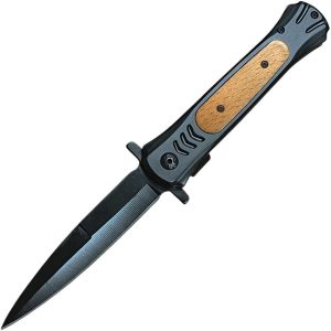 ElitEdge Linerlock A/O Spear - Black/Wood