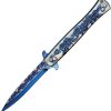 ElitEdge Stiletto Linerlock A/O - Blue Handle