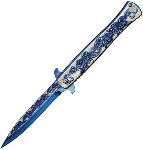 ElitEdge Stiletto Linerlock A/O - Blue Handle