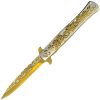 ElitEdge Stiletto Linerlock A/O - Gold Handle