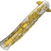 ElitEdge Stiletto Linerlock A/O - Gold Handle