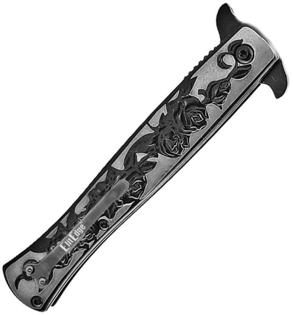 ElitEdge Stiletto Linerlock A/O - Black Handle