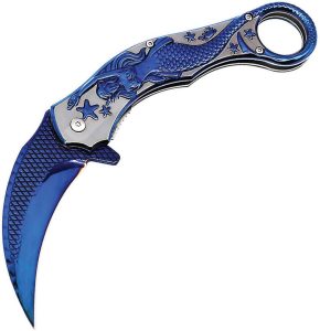 ElitEdge Mermaid Karambit Linerlock - Blue