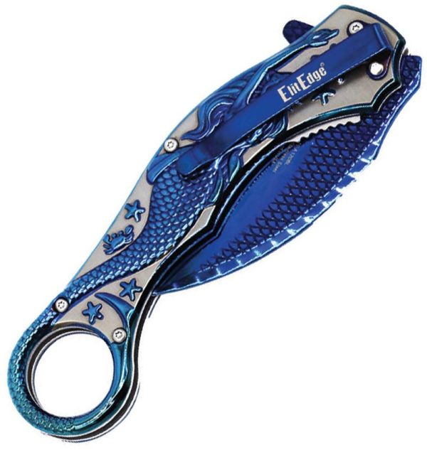 ElitEdge Mermaid Karambit Linerlock - Blue