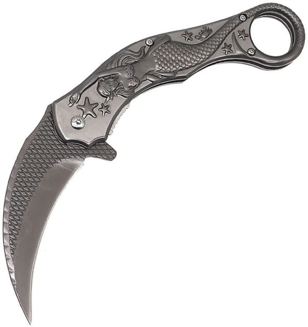 ElitEdge Mermaid Karambit Linerlock - Gray 440C