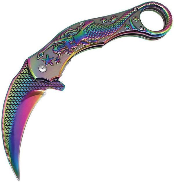 ElitEdge Mermaid Karambit Linerlock - Spectrum