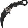 ElitEdge Mermaid Karambit Linerlock - Black/Silver