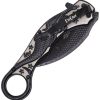 ElitEdge Mermaid Karambit Linerlock - Black/Silver