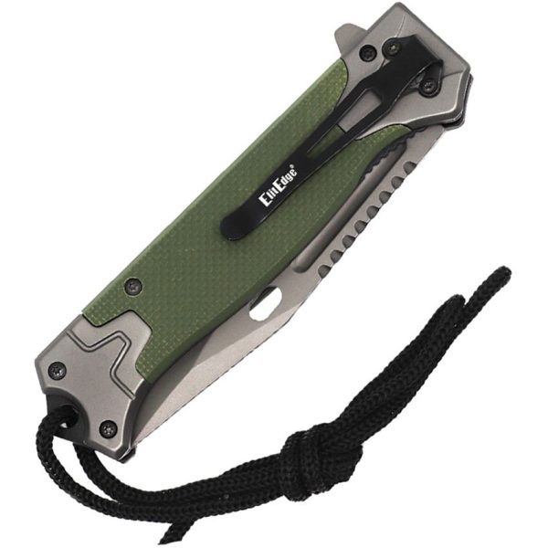 ElitEdge Assisted Linerlock - OD Green G10 4 inch