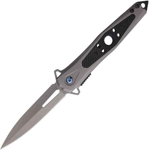 ElitEdge Assisted Linerlock - Gray/Black G10 Spear