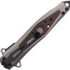 ElitEdge Linerlock A/O Assisted Folding Knife - Gray/Wood