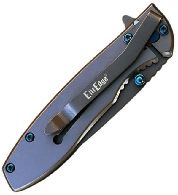 ElitEdge Linerlock A/O Gray Assisted Folding Knife