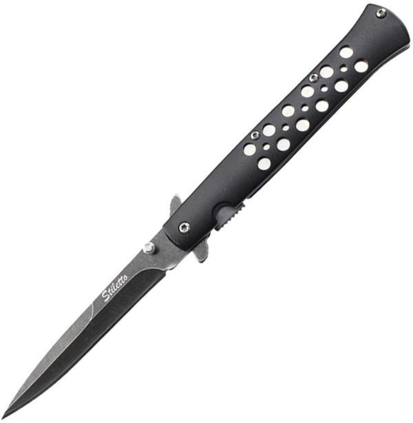 ElitEdge Linerlock A/O Black Stonewash Assisted Knife