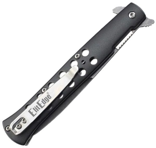 ElitEdge Linerlock A/O Black Stonewash Assisted Knife