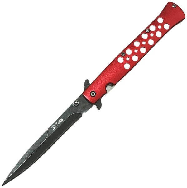 ElitEdge Linerlock A/O Red Stonewash Assisted Knife