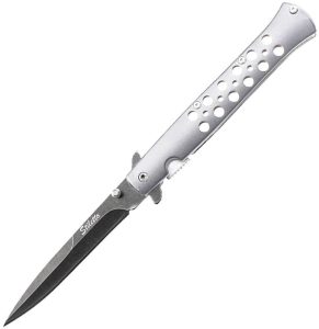 ElitEdge Linerlock A/O Silver Stonewash Assisted Knife