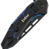 ElitEdge Linerlock A/O Blue Tanto Assisted Folding Knife