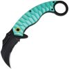 ElitEdge A/O Karambit Linerlock Teal 2.75" Blade