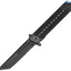 EE10A131BBLT.jpg ElitEdge Linerlock Folding Knife 3.75" Tanto Black/Blue