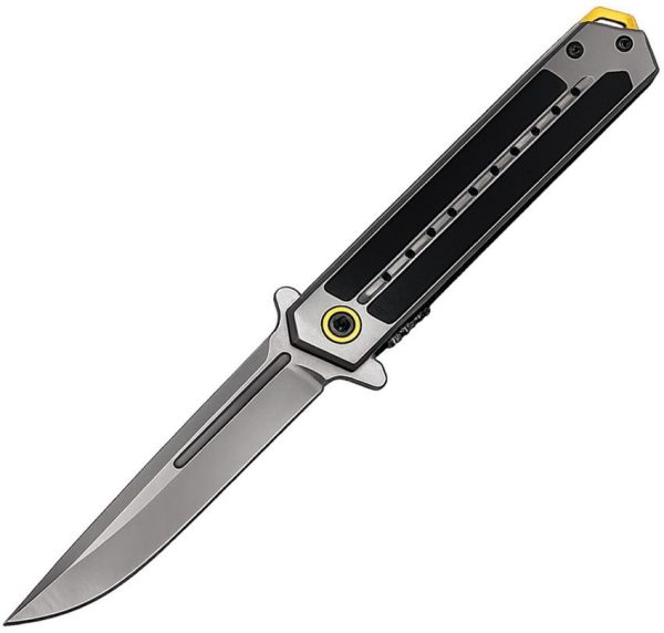ElitEdge Linerlock A/O Clip Point Gray/Gold