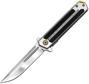 ElitEdge Linerlock A/O Gray/Gold Assisted Knife