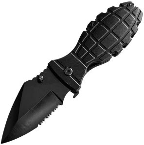 ElitEdge Grenade Linerlock A/O Black Assisted