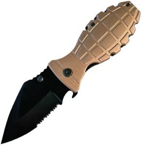 ElitEdge Grenade Linerlock A/O Tan Assisted