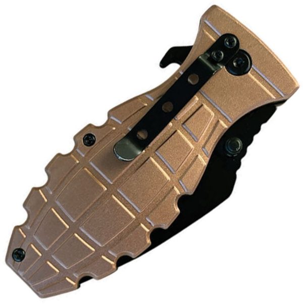 ElitEdge Grenade Linerlock A/O Tan Assisted