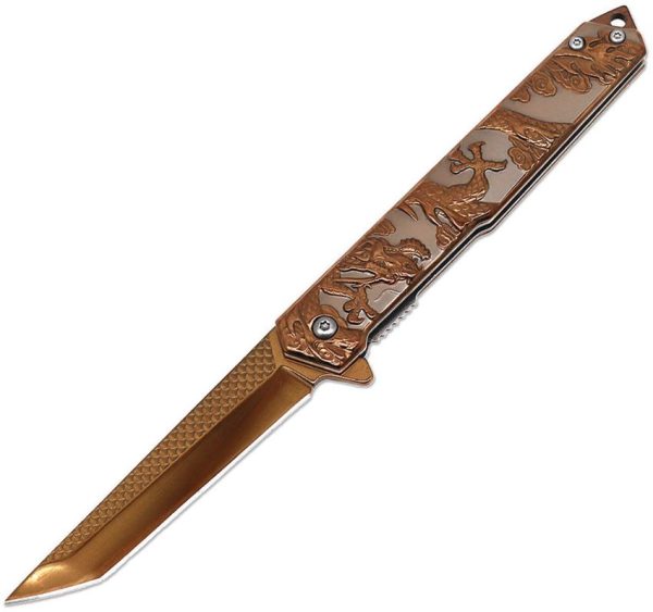 ElitEdge Dragon Linerlock A/O Rose Gold Tanto
