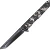 EE10A134SB.jpg ElitEdge Dragon Assisted Opening Linerlock Folding Knife 3.5" Black Tanto