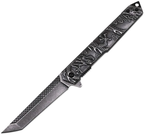 ElitEdge Dragon Linerlock A/O Stonewash Tanto