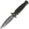 ElitEdge Dagger Linerlock A/O - Damascus Black