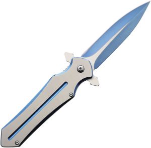 ElitEdge Linerlock A/O Blue - Two-Tone Blade