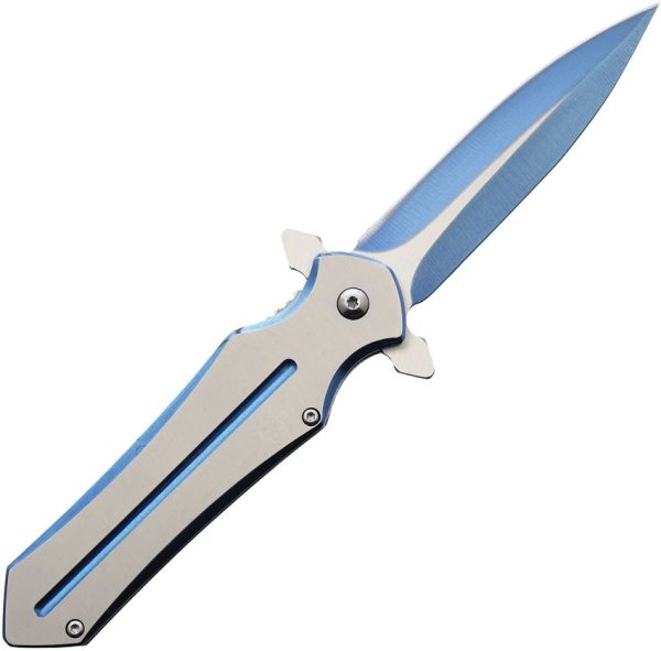 ElitEdge Linerlock Assisted Opening Folding Knife 3.5" Blue