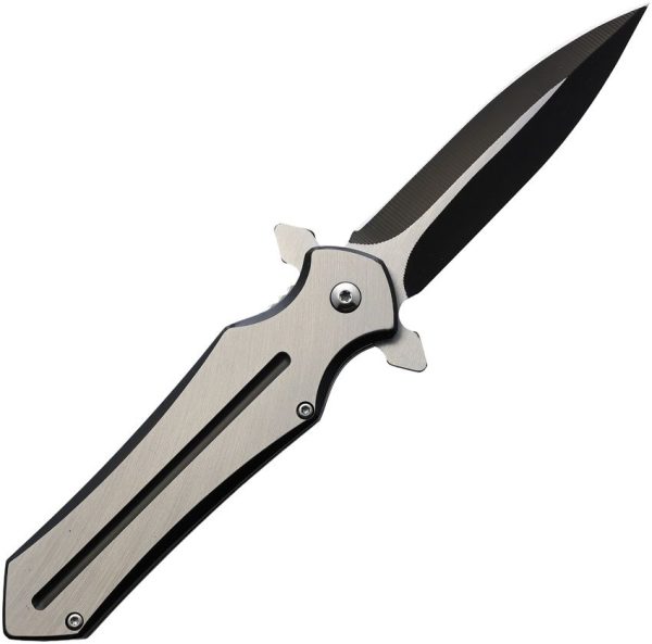 ElitEdge Linerlock A/O Black - Two-Tone Blade