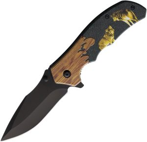 ElitEdge Wolf Linerlock A/O - Black 420C
