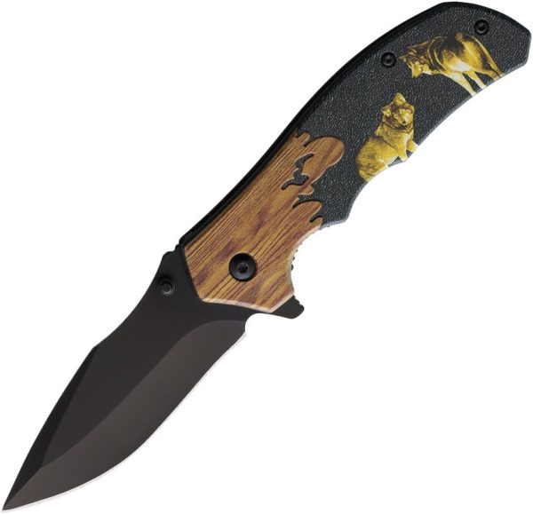 ElitEdge Wolf Linerlock A/O - Black 420C