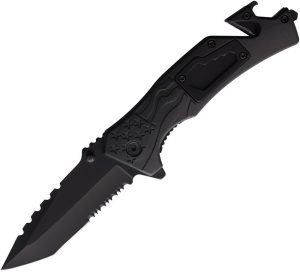 ElitEdge Rescue Linerlock A/O Black - Tanto Multi-Tool