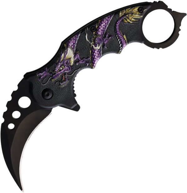ElitEdge Dragon Karambit Linerlock Assisted Opening Folding Knife