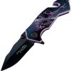 ElitEdge Dragon Rescue Black Purple Aluminum Linerlock