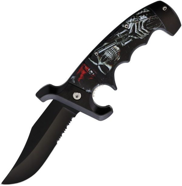ElitEdge Skull Linerlock A/O Serrated